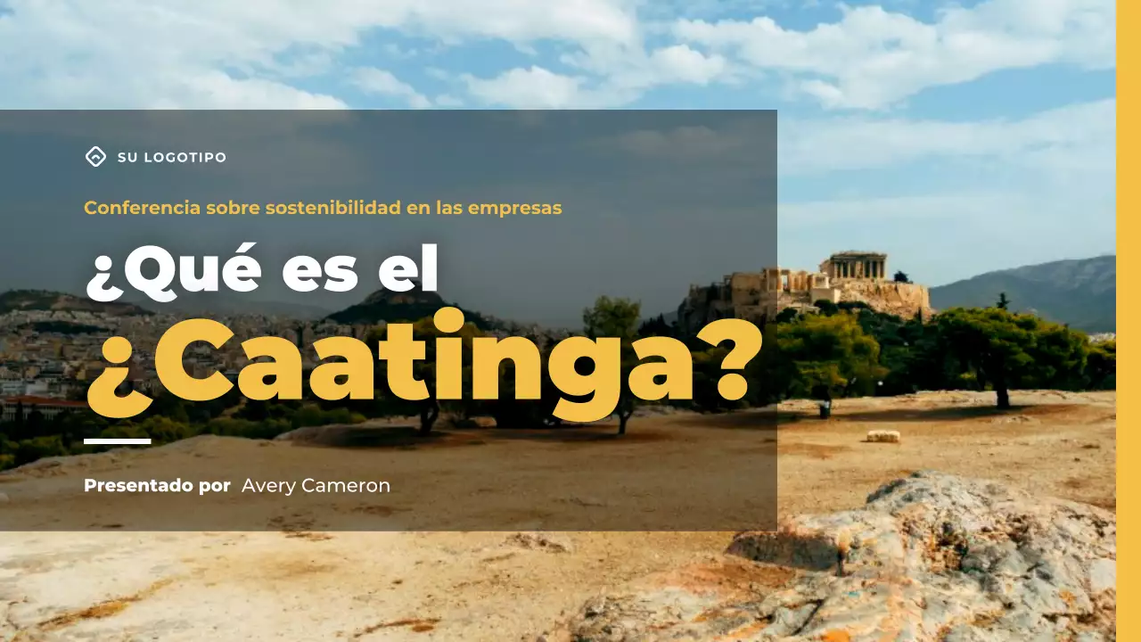 Presentación de la conferencia empresarial moderna amarilla