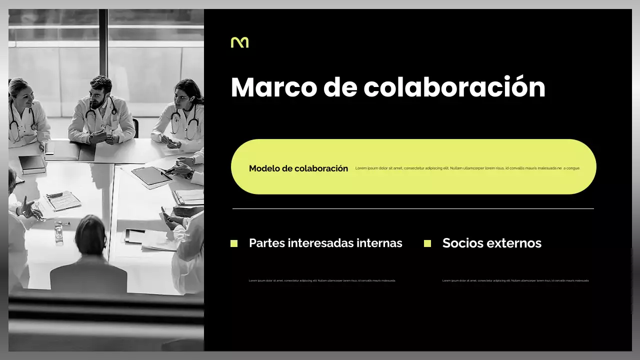 Presentación de atención médica moderna para negros