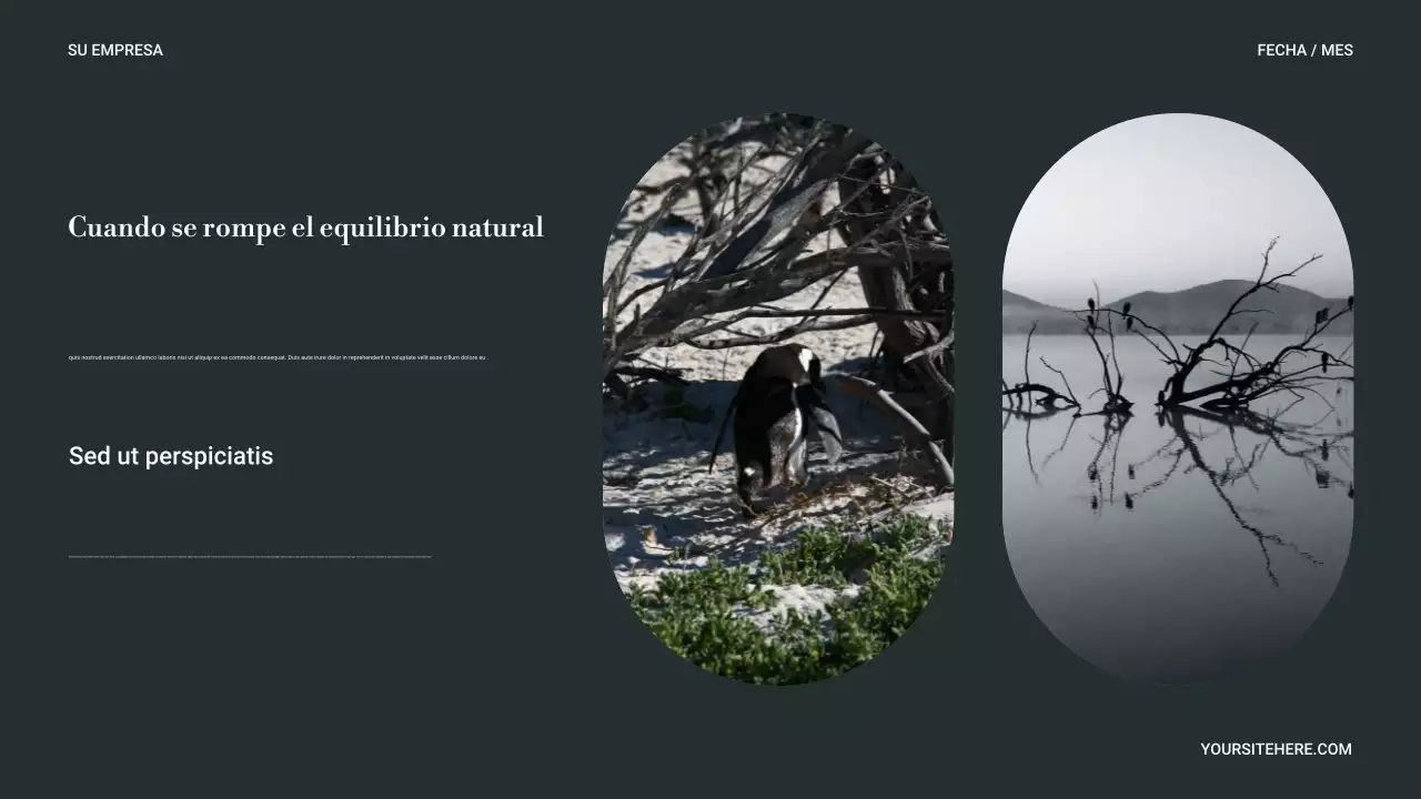 Presentación de naturaleza minimalista verde