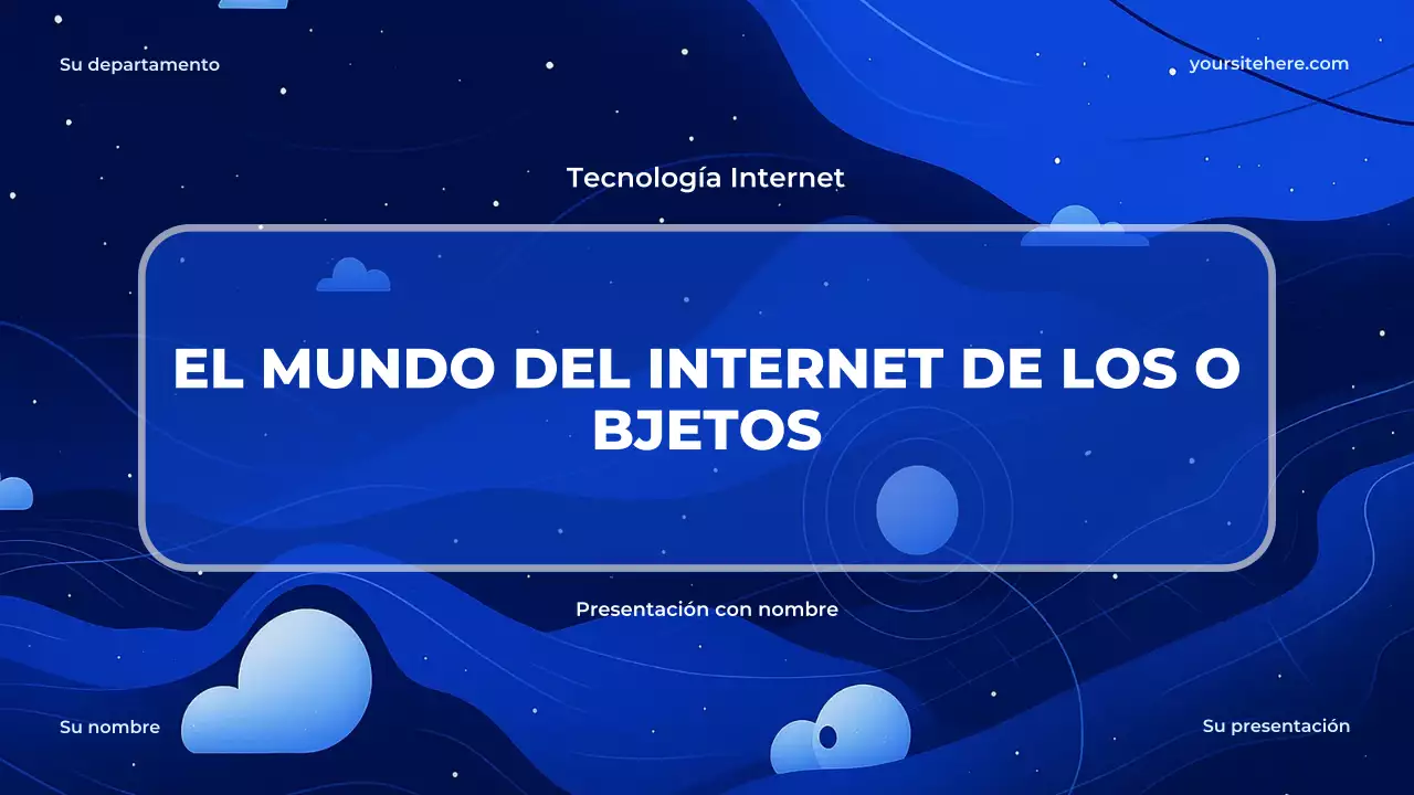 Presentación de tecnología moderna azul