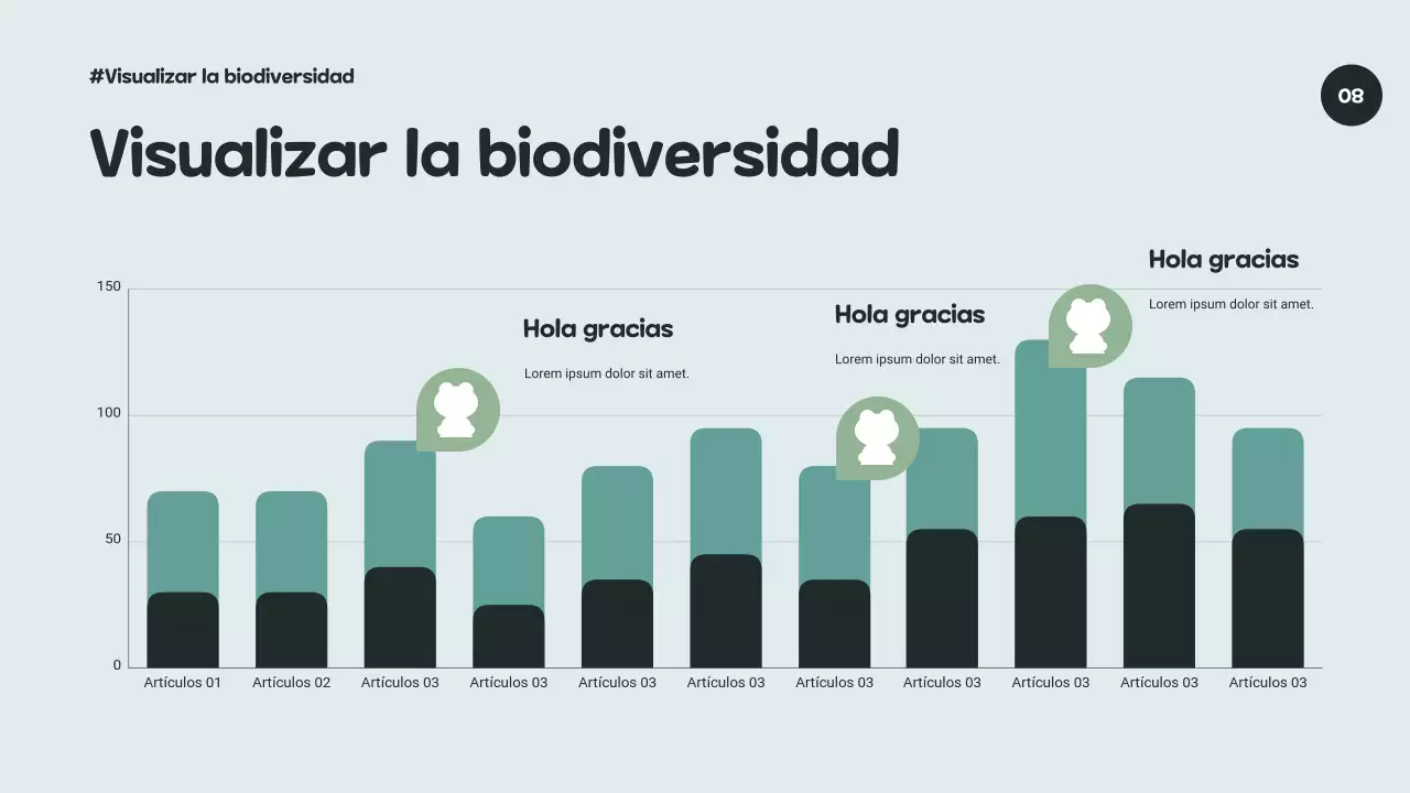 Presentación artística sobre biodiversidad verde