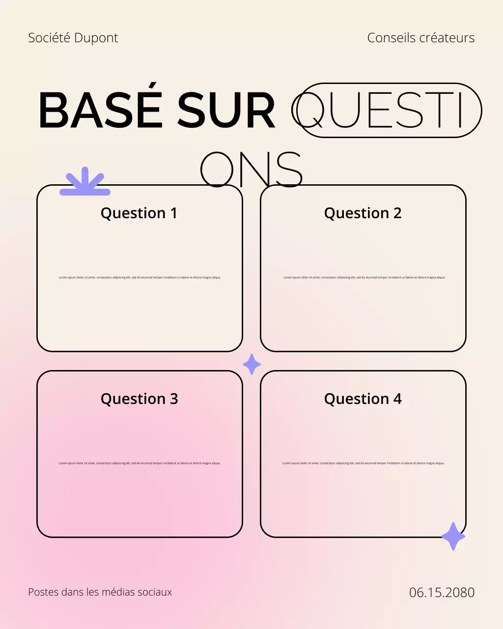 Carrousel de conseils pour les créateurs de crème et de rose sur Instagram