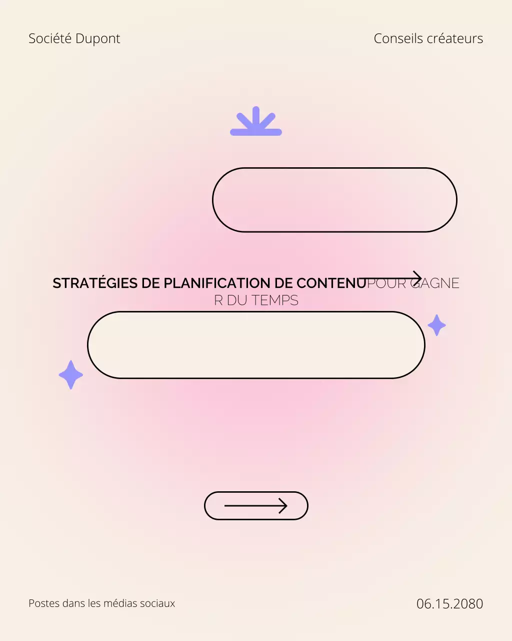 Carrousel de conseils pour les créateurs de crème et de rose sur Instagram