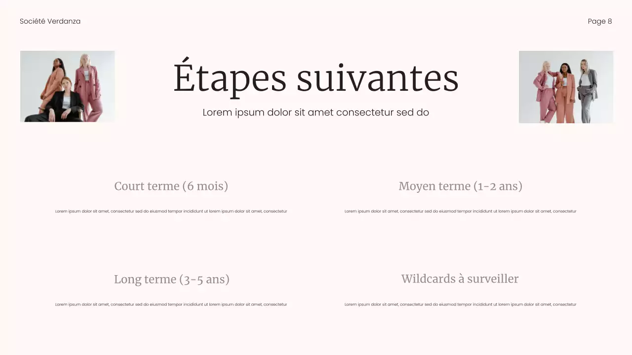 Présentation du rapport sur les tendances du marché minimaliste beige et noir