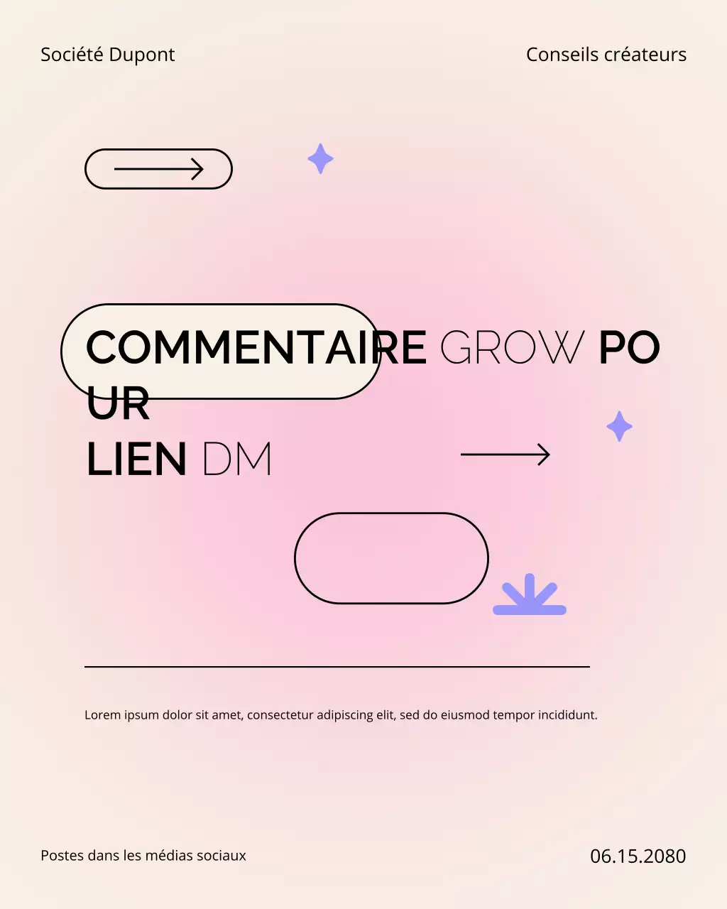 Carrousel de conseils pour les créateurs de crème et de rose sur Instagram