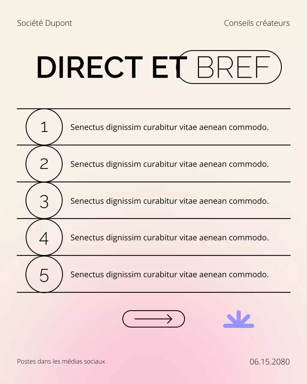 Carrousel de conseils pour les créateurs de crème et de rose sur Instagram