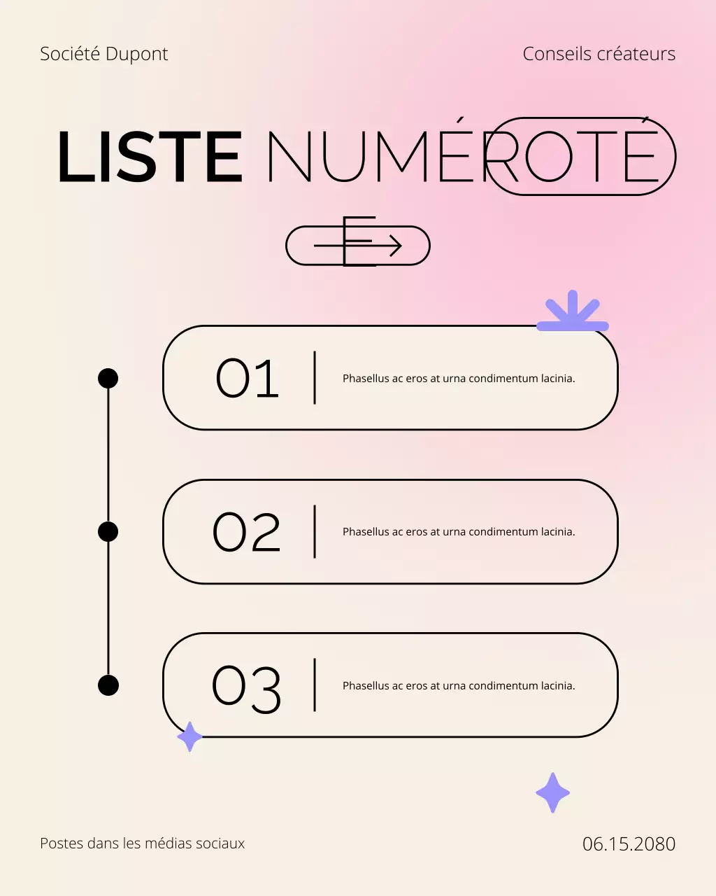 Carrousel de conseils pour les créateurs de crème et de rose sur Instagram