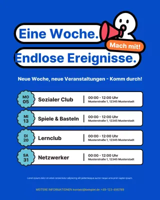 Blue Modern Event-Ankündigung Instagram-Post