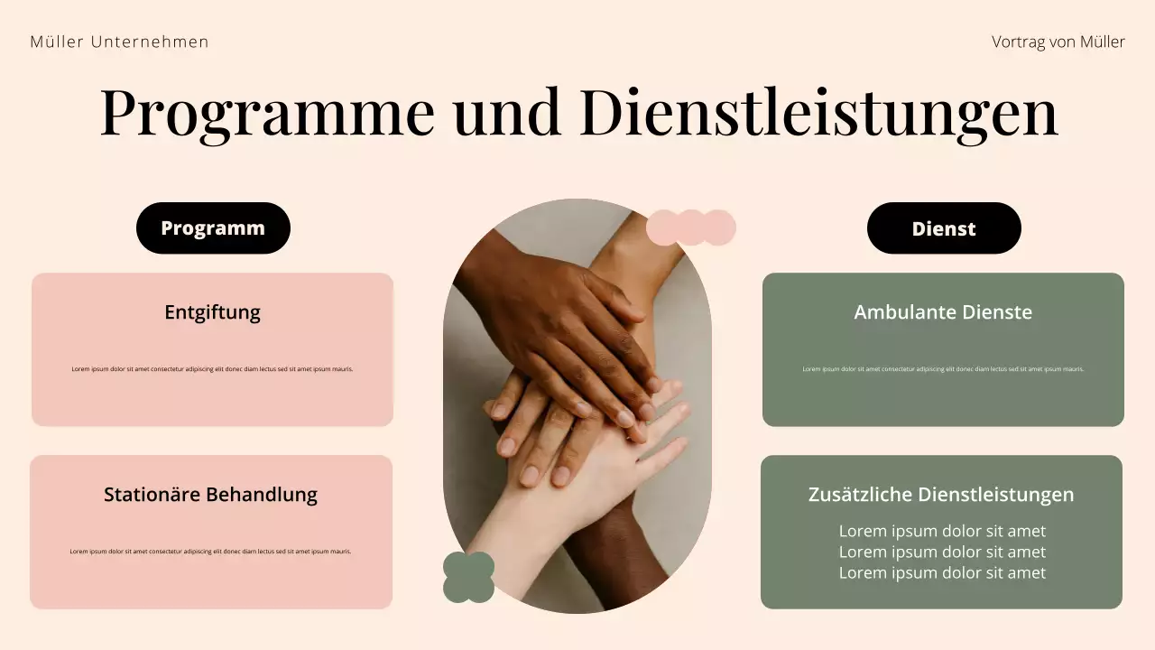 Präsentation des Cream and Green-Behandlungszentrums für Drogenmissbrauch