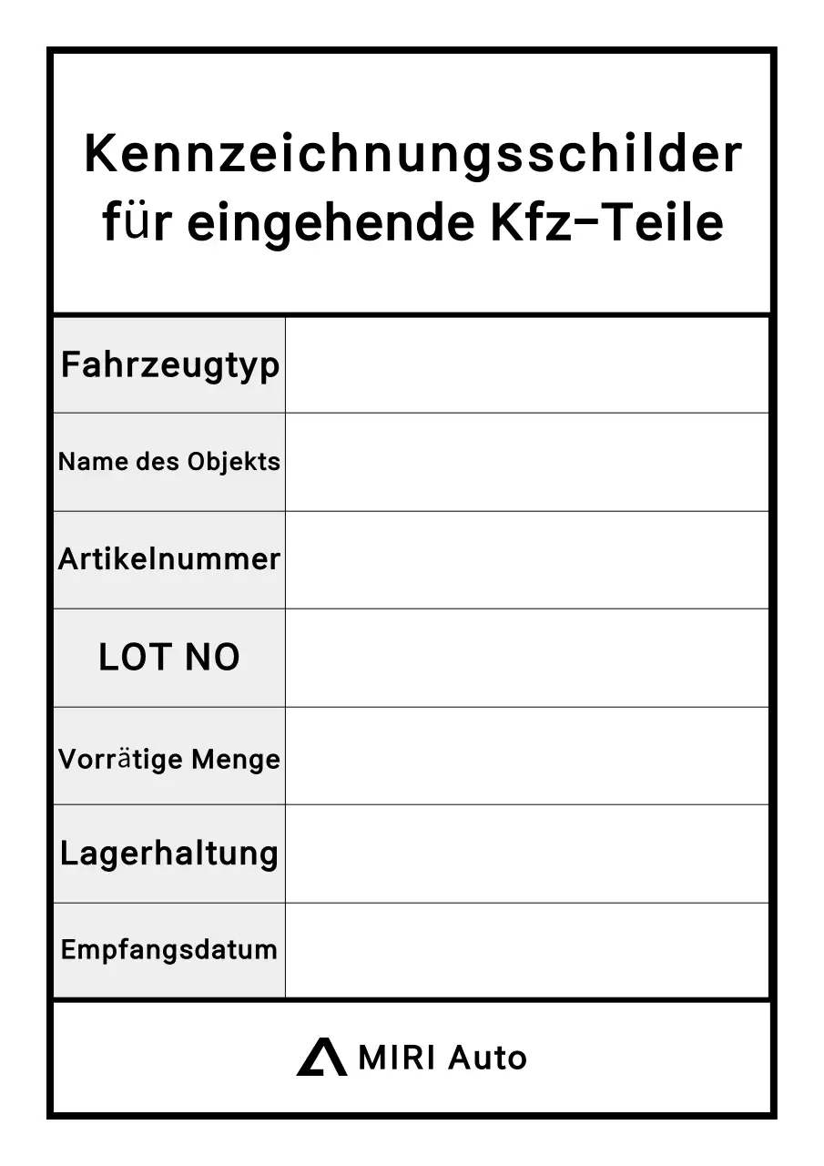 Leitfaden für das schwarze Basisauto