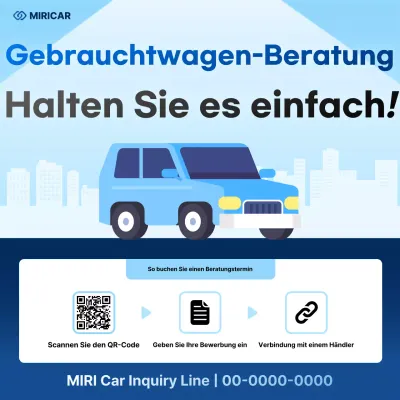 Himmelblaue einfache Autowerbung