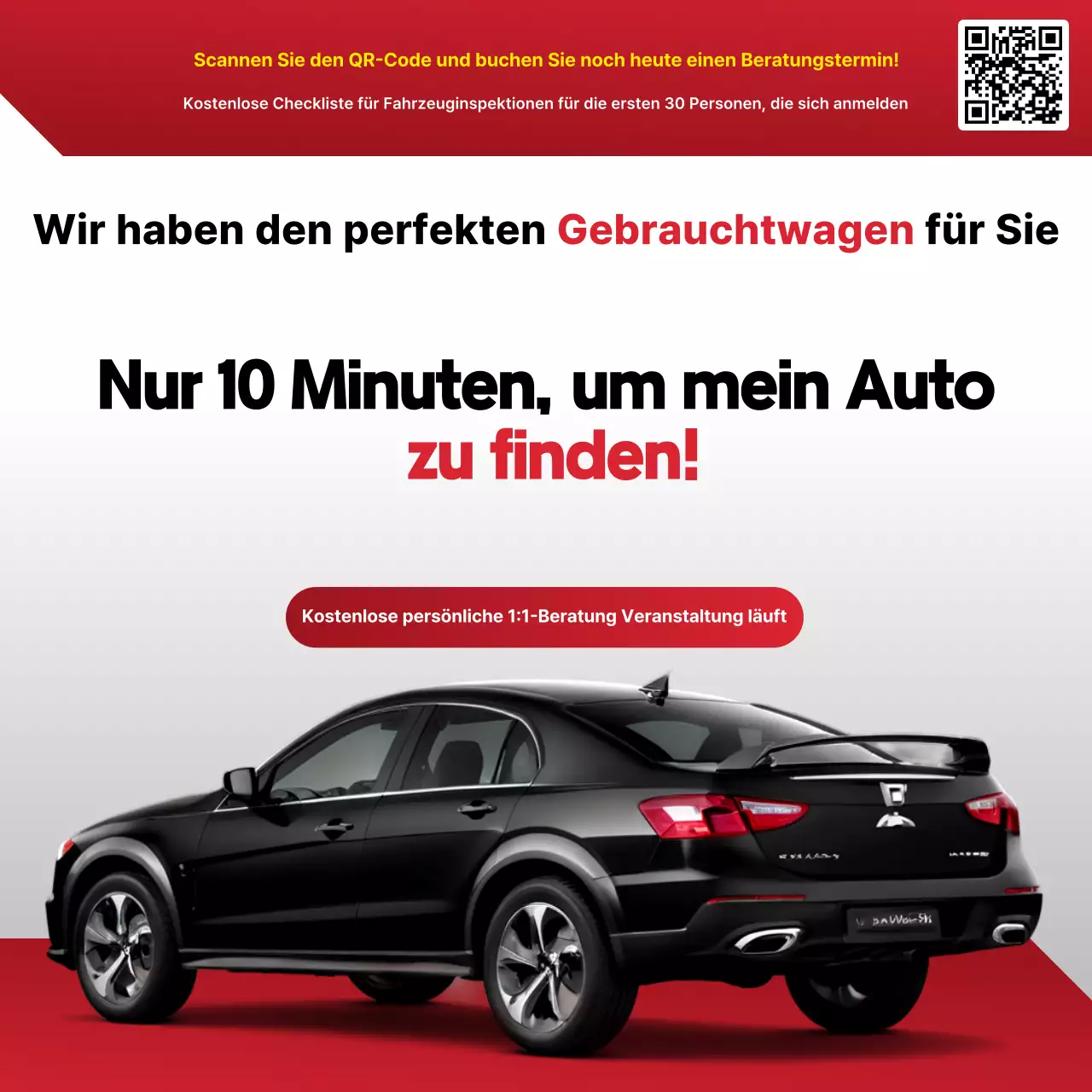 rote moderne Autowerbung