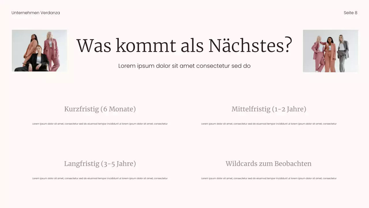 Markttrendbericht in Beige und Schwarz – minimalistisch Präsentation