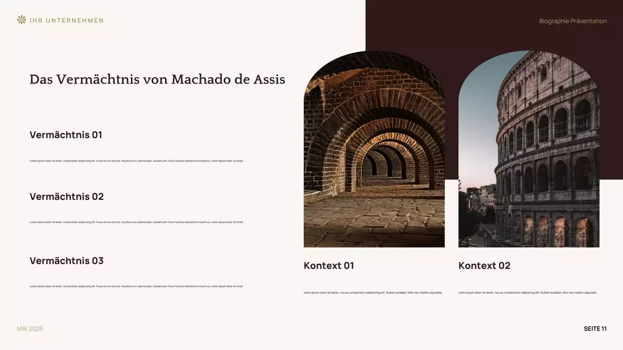 Brown Klassische Literatur Vorlesung Präsentation