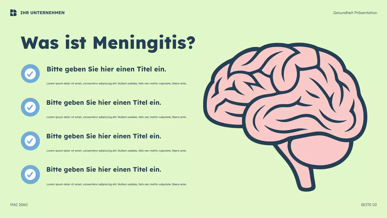 Blaue Moderne Gesundheit Präsentation