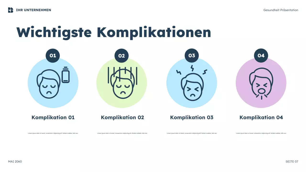 Blaue Moderne Gesundheit Präsentation