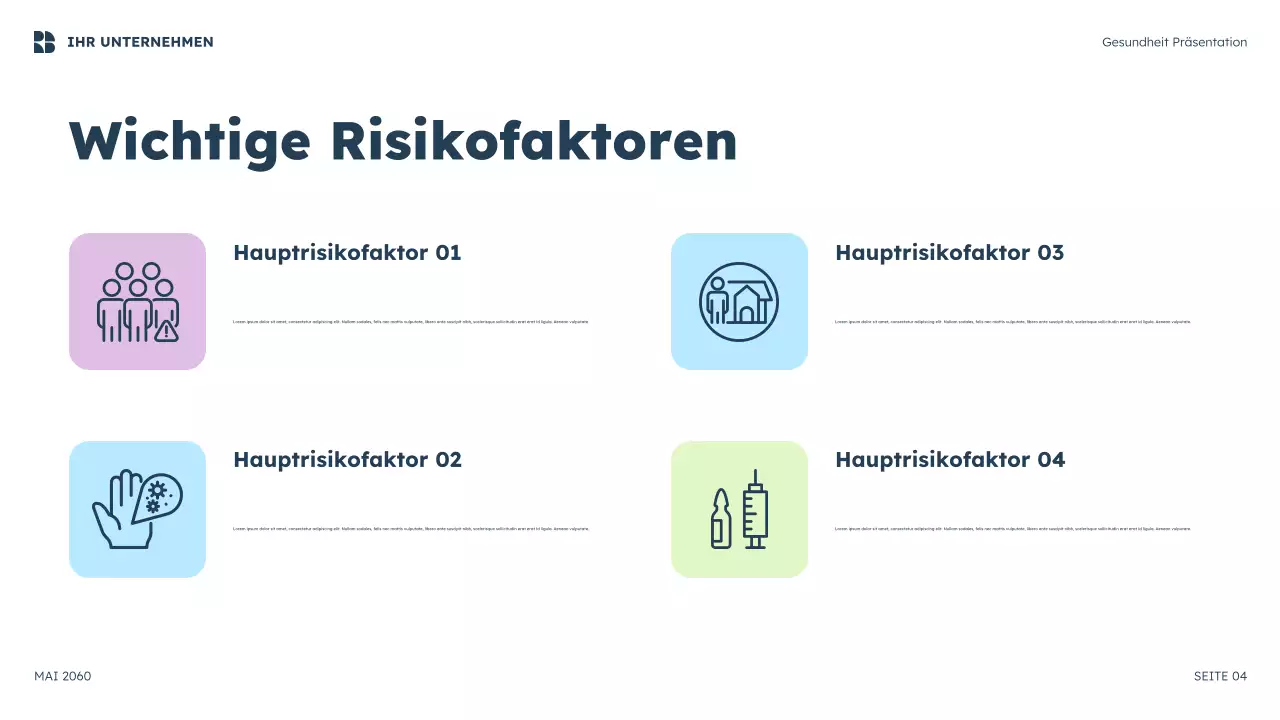 Blaue Moderne Gesundheit Präsentation