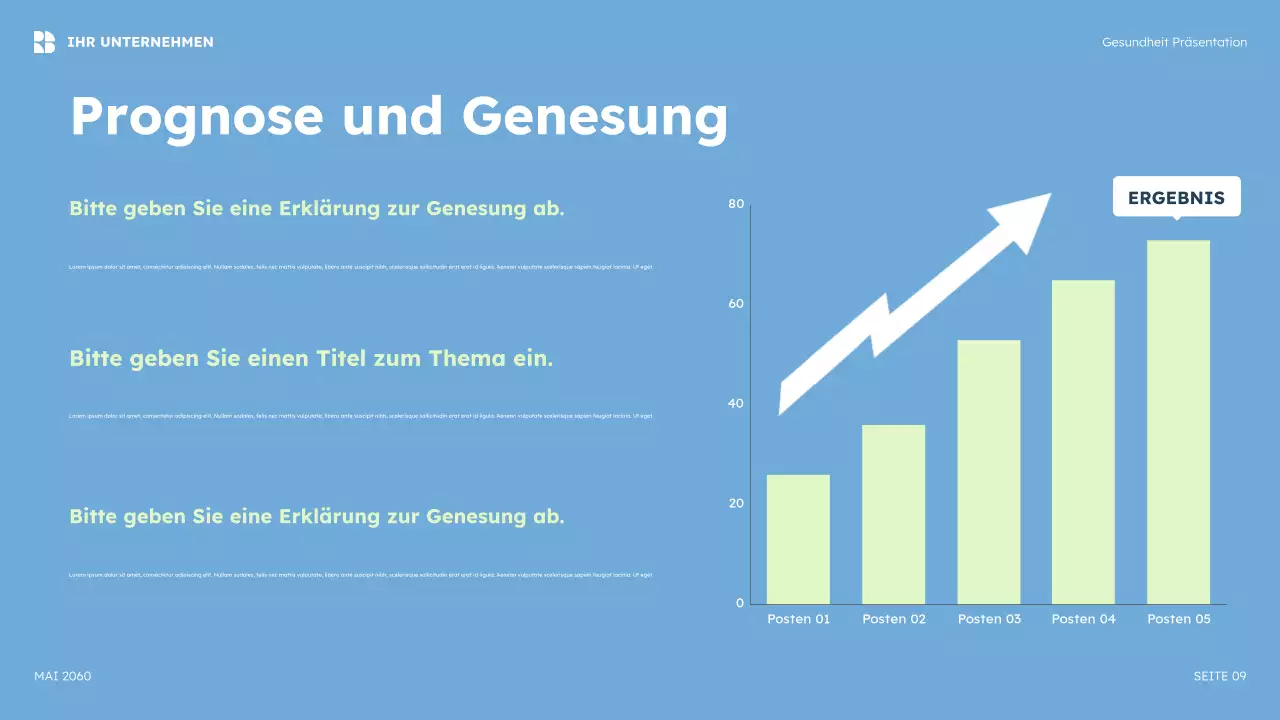 Blaue Moderne Gesundheit Präsentation