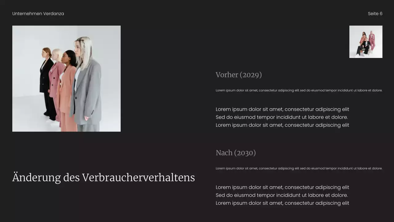 Markttrendbericht in Beige und Schwarz – minimalistisch Präsentation