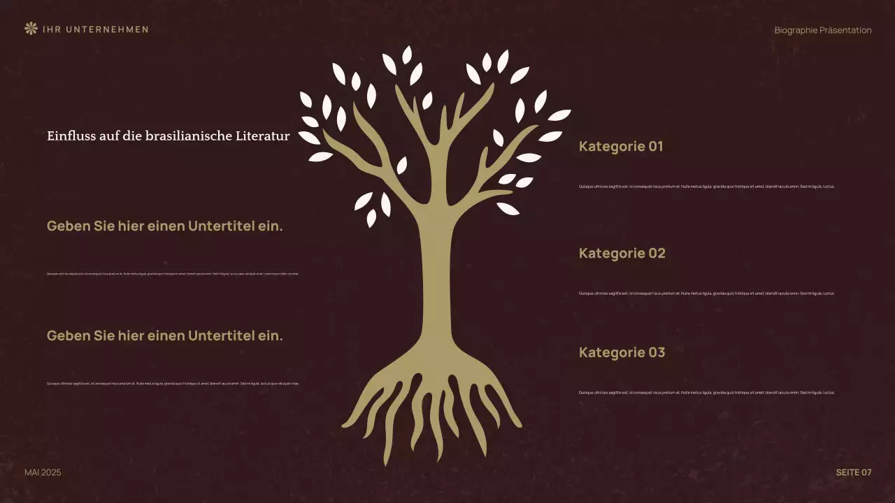 Brown Klassische Literatur Vorlesung Präsentation