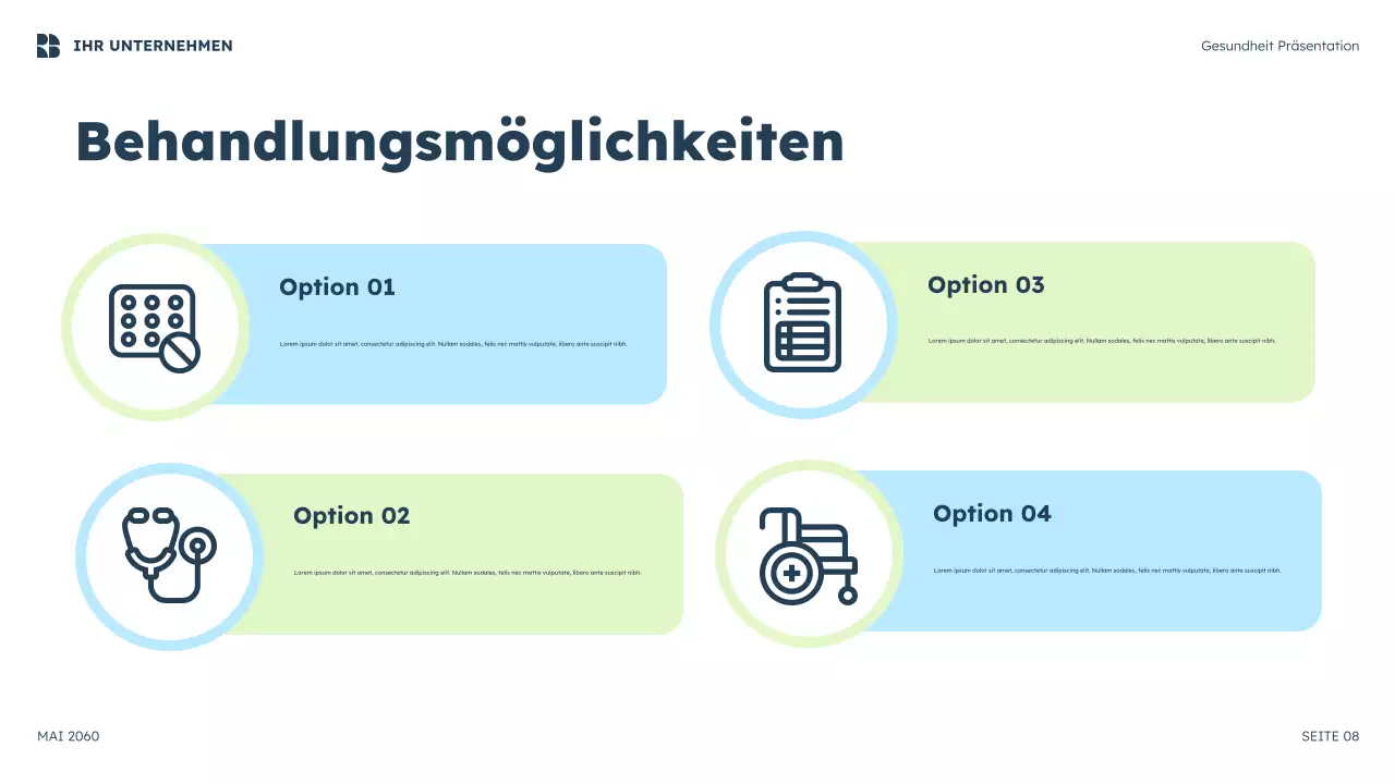 Blaue Moderne Gesundheit Präsentation
