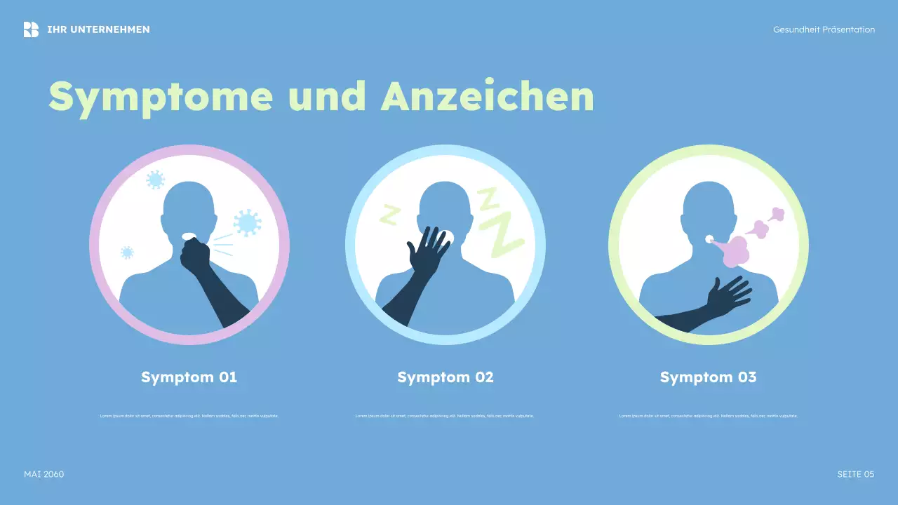 Blaue Moderne Gesundheit Präsentation