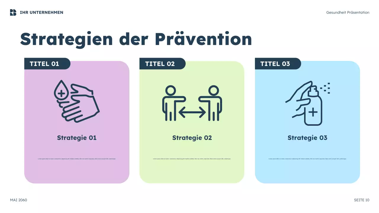 Blaue Moderne Gesundheit Präsentation