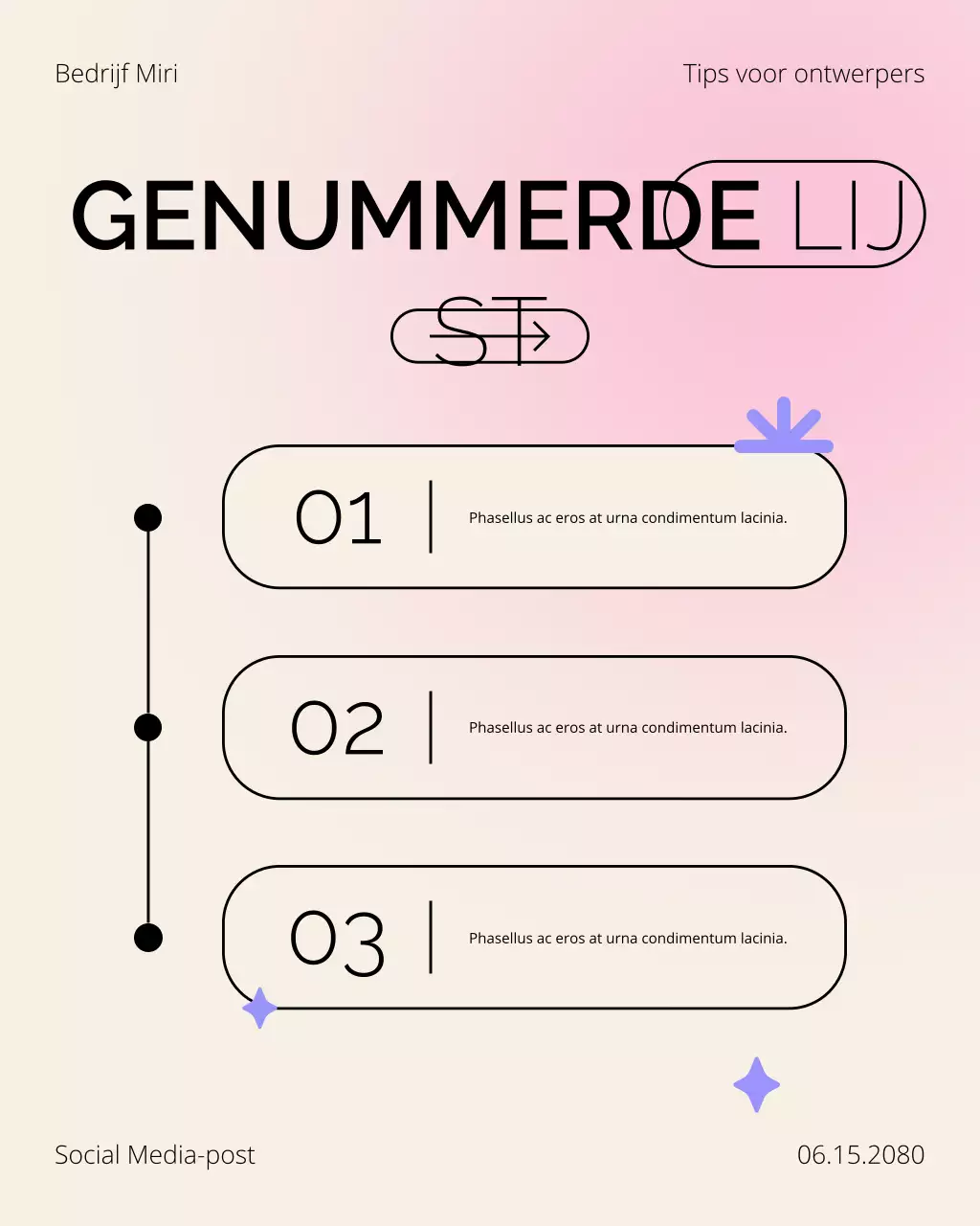 Crème en roze Creator Tips Carrousel Instagram-bericht