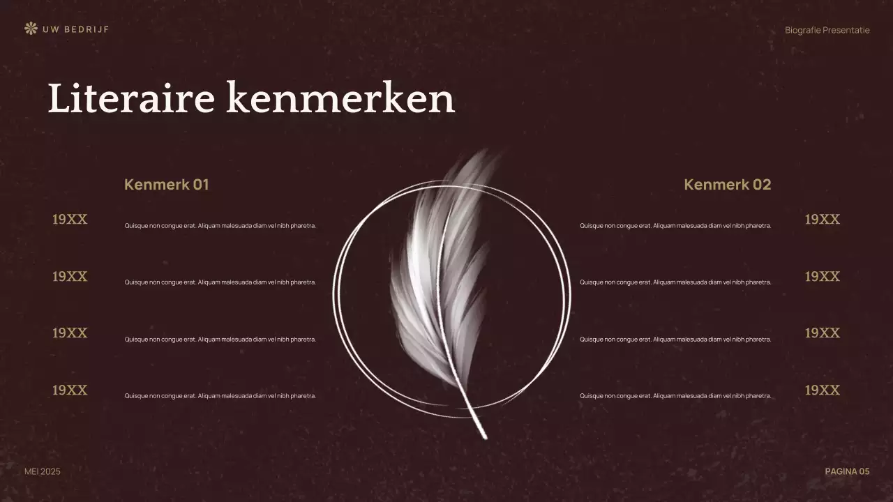 Brown Klassieke Literatuur Lezing Presentatie