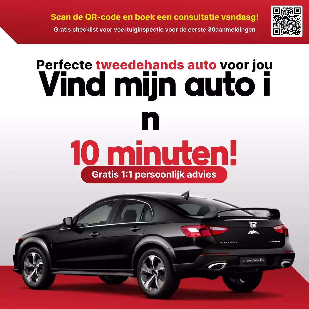 rode moderne auto reclame