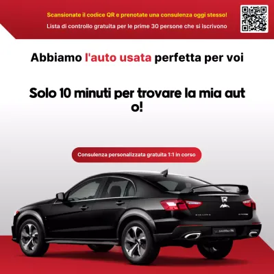 pubblicità di auto moderna rossa