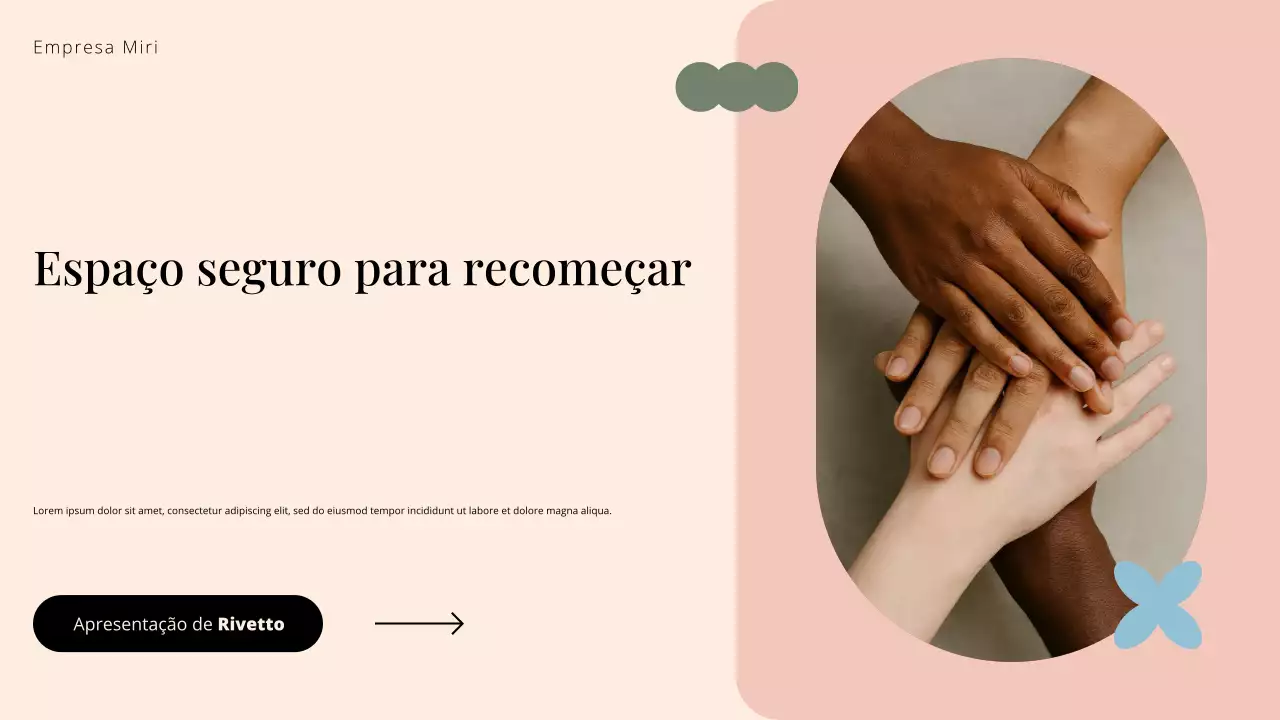 Apresentação do Centro de Tratamento de Abuso de Substâncias Creme e Verde