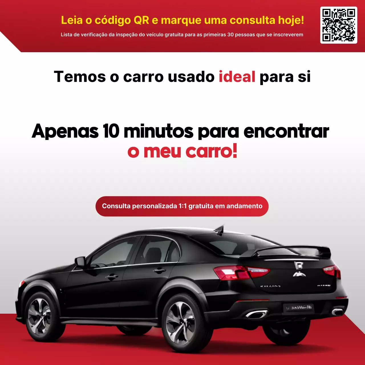 propaganda de carro vermelho moderno