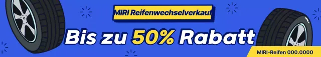 Blaue und gelbe Pop-Art-Werbung für den Reifenersatzverkauf