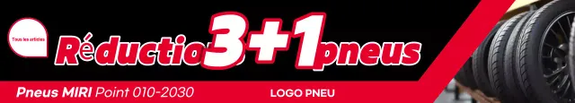 Publicité pour un événement de réduction sur les pneus en surbrillance rouge et noir