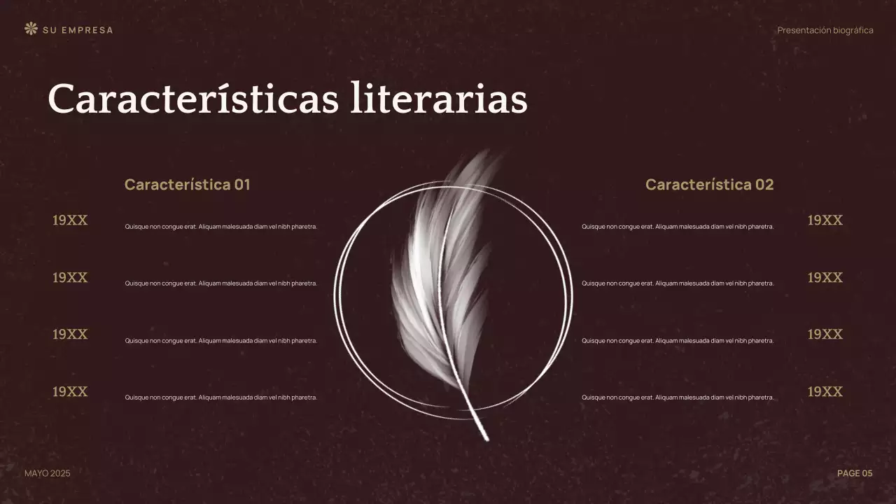 Presentación de la conferencia sobre literatura clásica de Brown