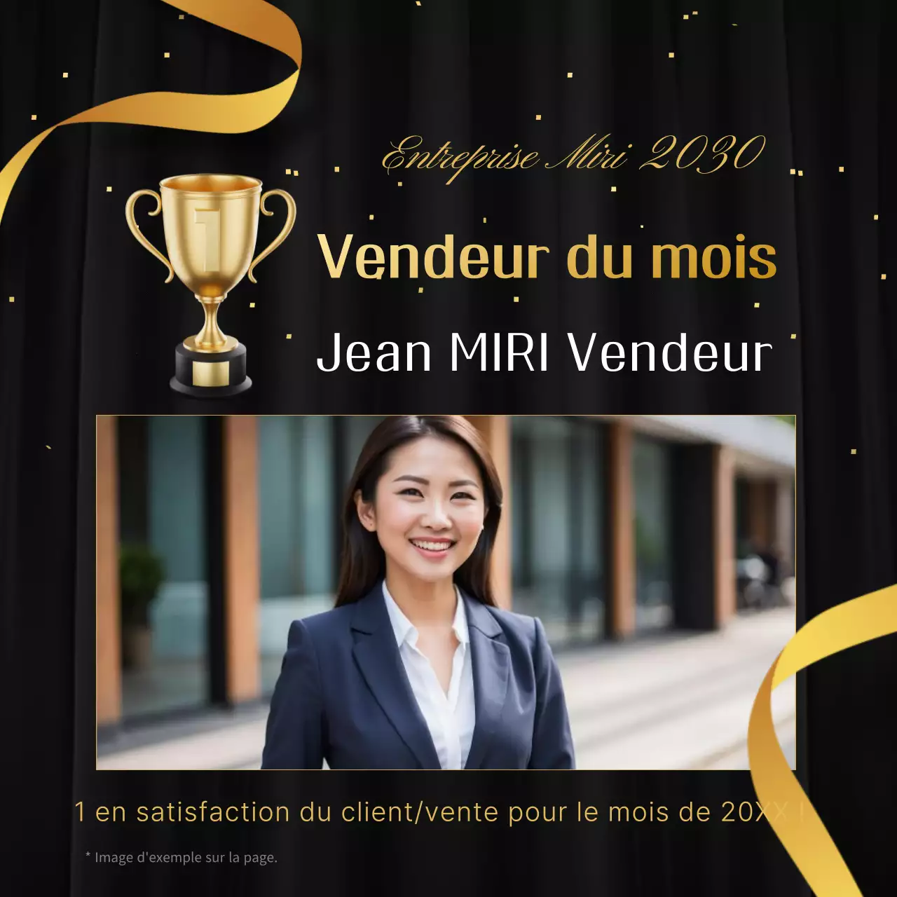 Promotion de la voiture luxueuse noire et dorée du mois pour les concessionnaires