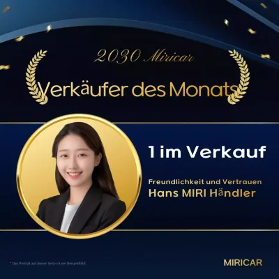 Luxuriöses blau-goldenes Auto des Monats – Händleraktion