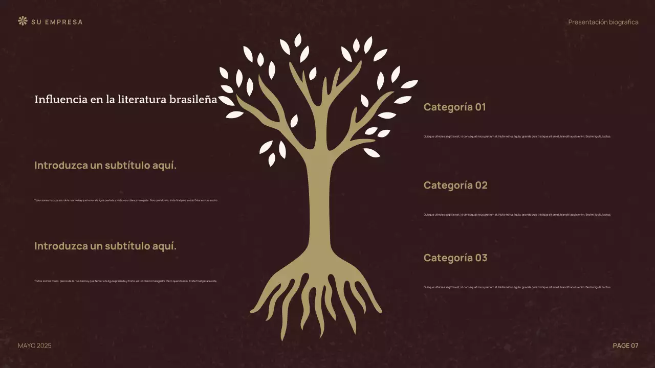 Presentación de la conferencia sobre literatura clásica de Brown