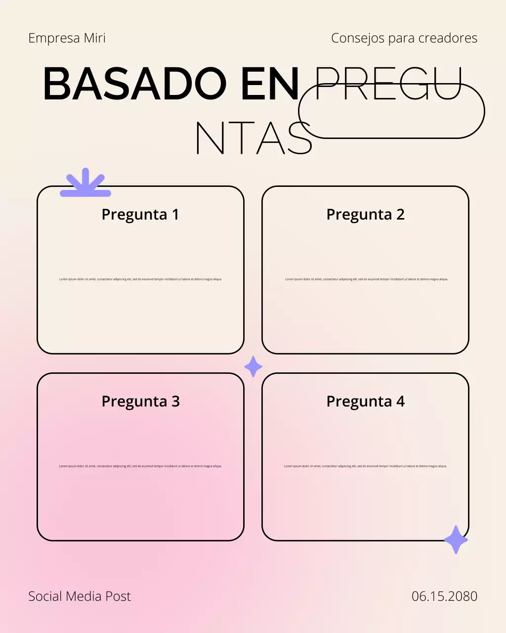 Publicación de Instagram del carrusel de consejos para creadores de Cream and Pink