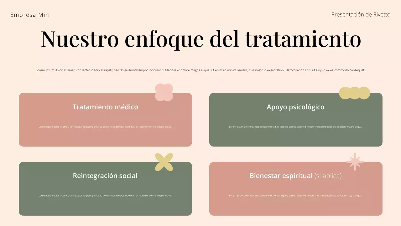 Presentación del Centro de Tratamiento de Abuso de Sustancias Cream and Green