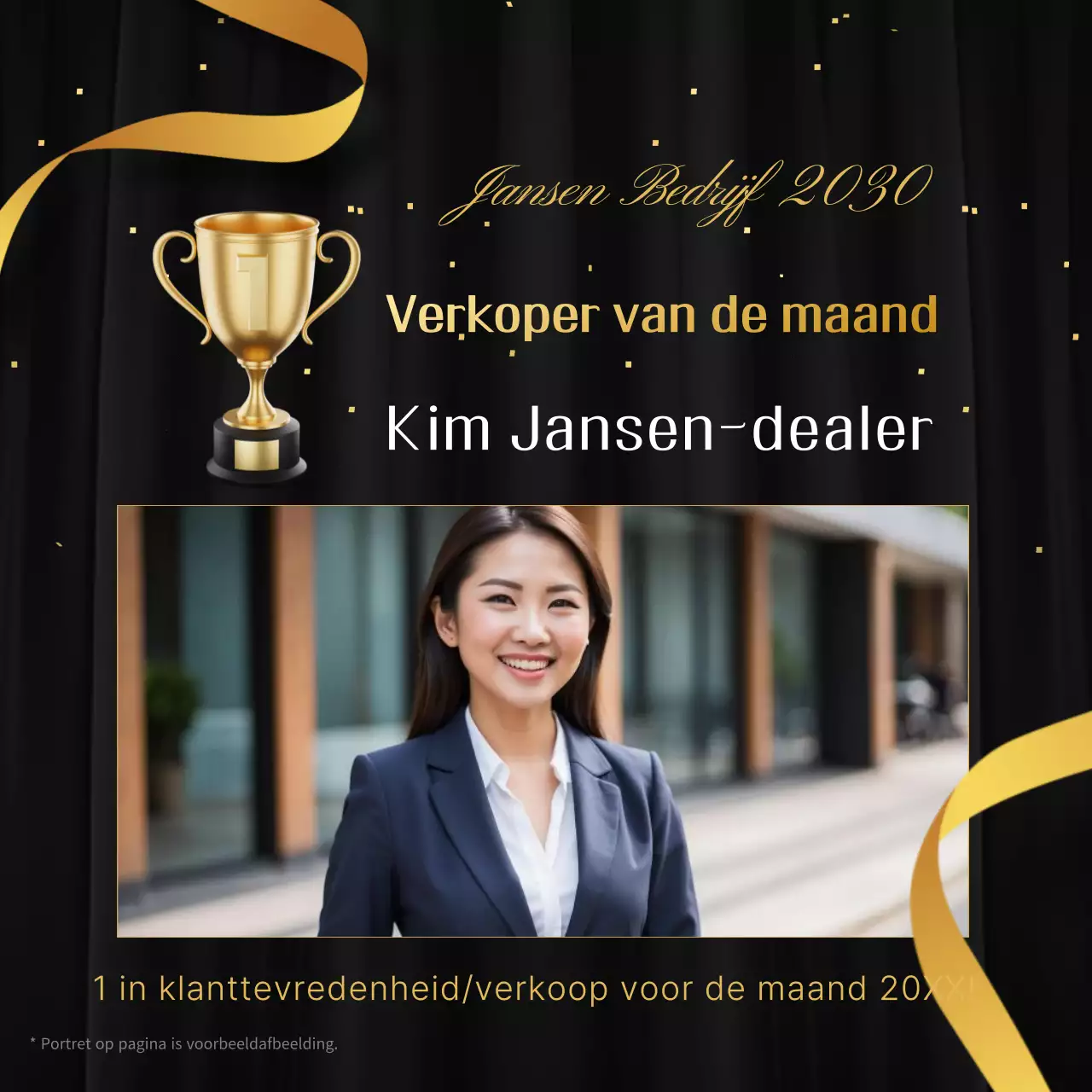 Luxe zwart-gouden auto van de maand dealeractie