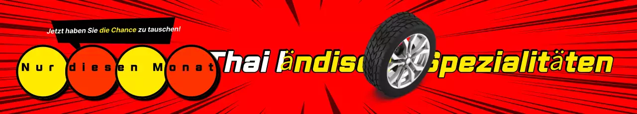 Rote und gelbe Pop-Art-Reifen-Sondereventanzeige in limitierter Auflage