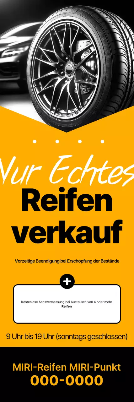 Einfache, echte Rabattverkaufsaktion in Gelb und Schwarz