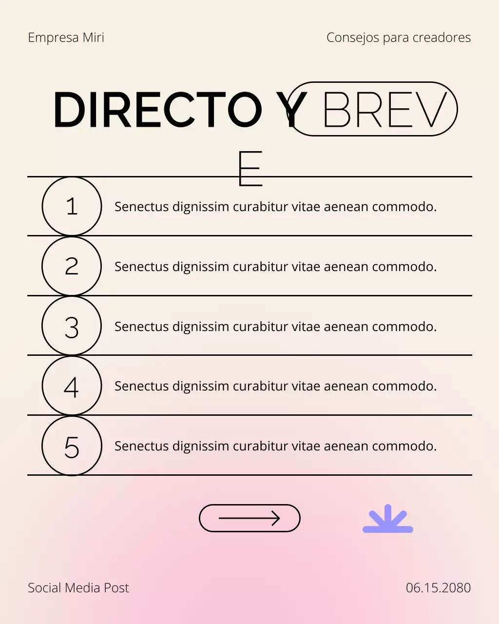 Publicación de Instagram del carrusel de consejos para creadores de Cream and Pink