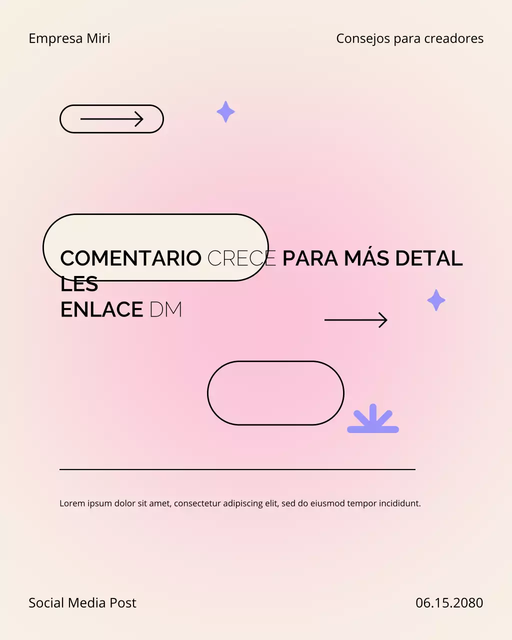 Publicación de Instagram del carrusel de consejos para creadores de Cream and Pink