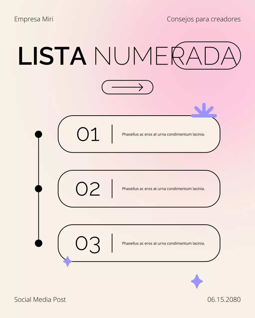 Publicación de Instagram del carrusel de consejos para creadores de Cream and Pink