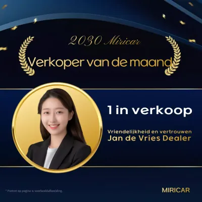 Luxe blauwe en gouden auto van de maand dealeractie