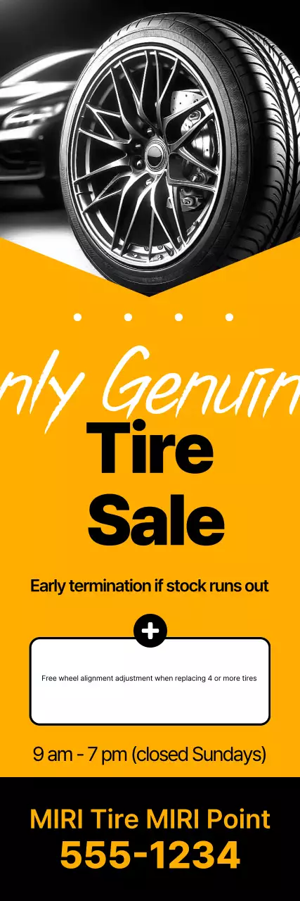 Promoção de venda com desconto genuíno amarelo e preto simples