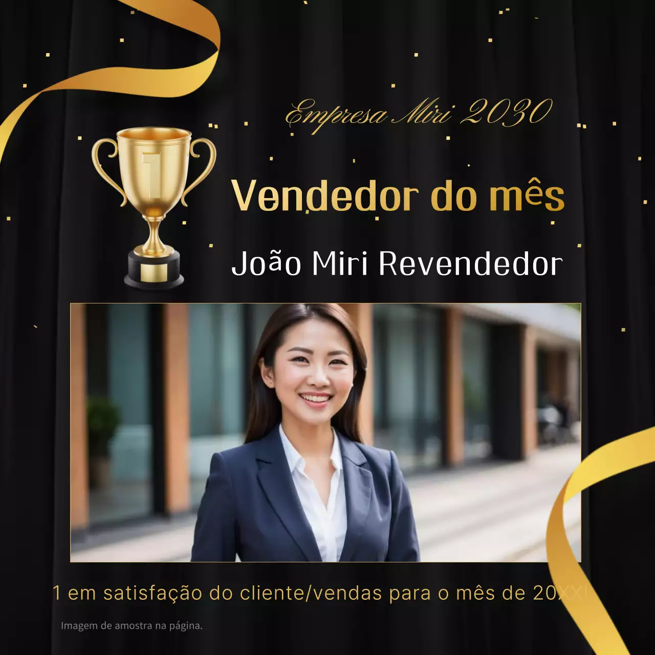 Promoção de concessionária de carros luxuosos pretos e dourados do mês